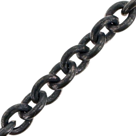 Wholesale Oxidized 925 Sterling Silver Bulk Chain - 5x4mm Heavy Cable Chain (sold per foot)