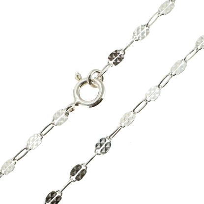 Wholesale 925 Sterling Silver Finished Jewlery Chain - Textured Disc Paperclip Chain 