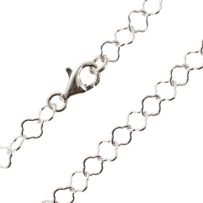 Wholesale 925 Sterling Silver Finished Jewlery Chain - Clover Link Cable Chain 