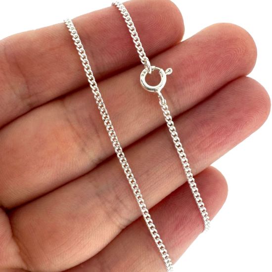 Wholesale 925 Sterling Silver Finished Jewlery Chain - Small Curb Chain