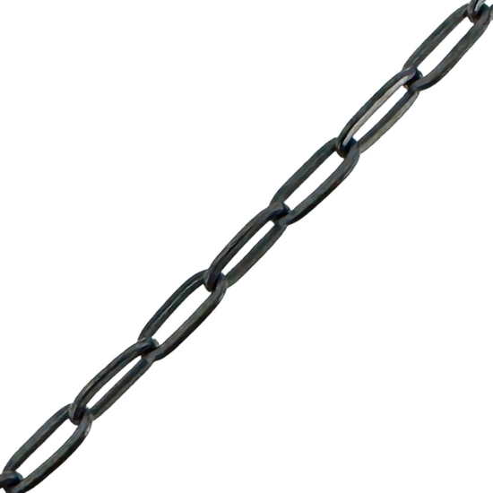 Wholesale Oxidized 925 Sterling Silver Bulk Chain - 1.5 *3.5mm Rectangle Box Paperclip Chain (sold per foot)