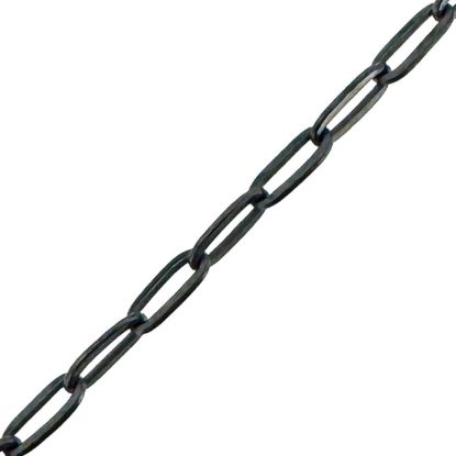 Wholesale Oxidized 925 Sterling Silver Bulk Chain - 1.5x3.5mm Rectangle Box Paperclip Chain (sold per foot)