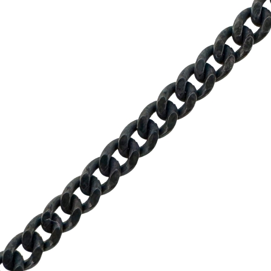Wholesale Oxidized 925 Sterling Silver Solid Curb Chain 2.5mm - Bulk Chain by the Foot