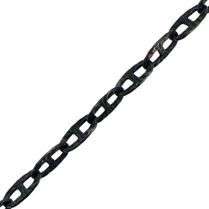 Wholesale Oxidized 925 Sterling Silver Textured Marina link Bulk Chain - Sold by the Foot