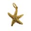 Wholesale Gold Over 925 Sterling Silver Small Textured Starfish Charm  - 15mm (sold per piece)
