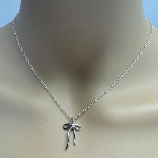 Wholesale Gold Over 925 Sterling Silver Fancy Bow Charm - 17.5mm (sold per piece)