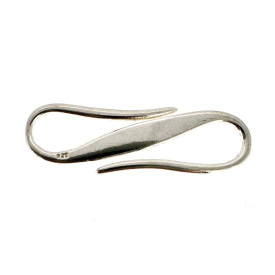 Wholesale 925 Sterling Silver Long S Hook Clasp - 26.5mm