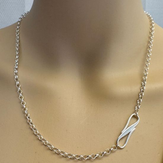 Wholesale 925 Sterling Silver Long S Hook Clasp - 26.5mm