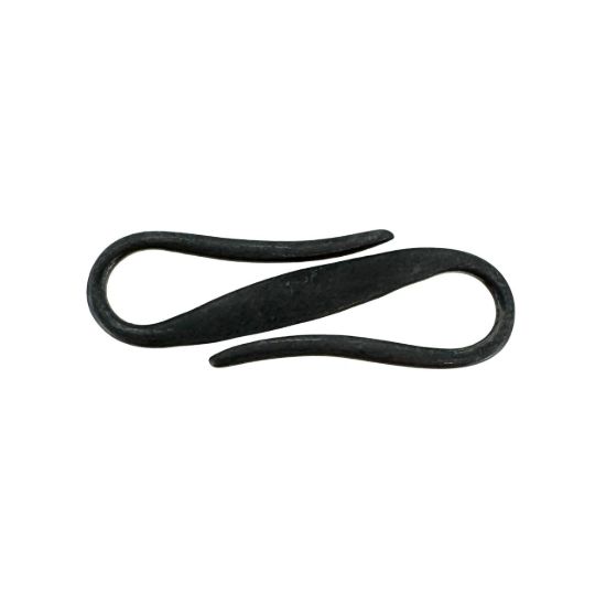 Wholesale Oxidized Sterling Silver Long S Hook Clasp - 26.5mm 