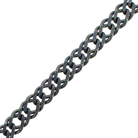 Wholesale Oxidized Sterling Silver Bulk Chain - Double Diamond Cut Curb Chain (sold per foot)