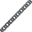 Wholesale Oxidized Sterling Silver Bulk Chain - Double Diamond Cut Curb Chain (sold per foot)
