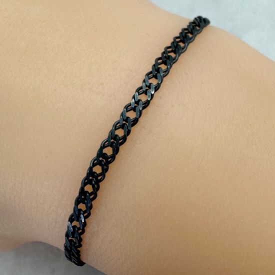 Wholesale Oxidized Sterling Silver Bulk Chain - Double Diamond Cut Curb Chain (sold per foot)