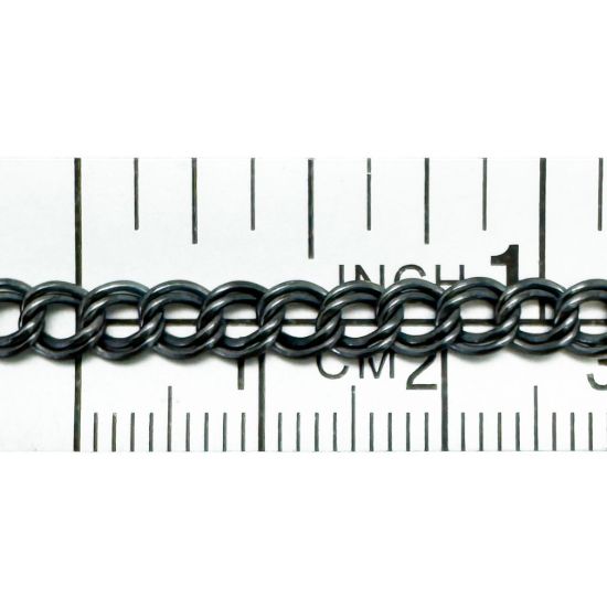 Wholesale Oxidized 925 Sterling Silver Bulk Chain - 4.5X4mm Double Twisted Oval Chain (sold per foot)