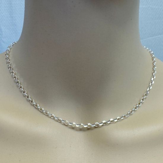 Wholesale Sterling Silver Bulk Chain - 3.2mm Diamond Cut Rolo Chain (sold per foot)