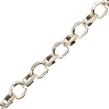 Wholesale Sterling Silver Bulk Chain - 3.2mm Diamond Cut Rolo Chain (sold per foot)