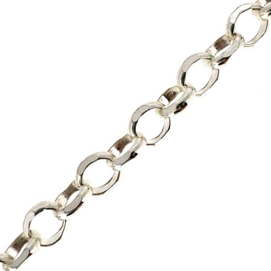 Wholesale Sterling Silver Bulk Chain - 3.2mm Diamond Cut Rolo Chain (sold per foot)