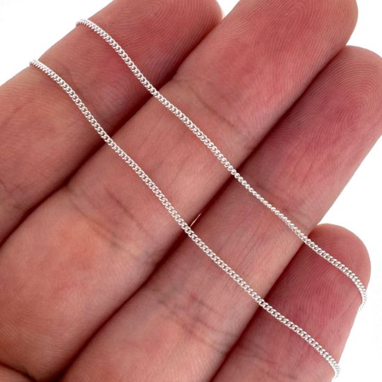 Wholesale Sterling Silver Curb Chain By the Foot | AZ Findings; Wholesale Chains By The Foot