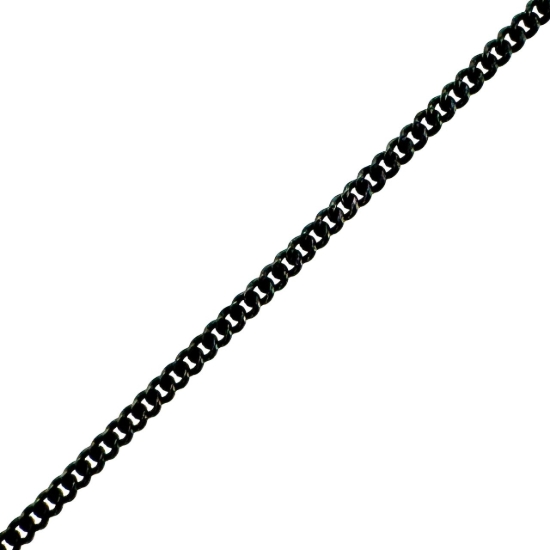 Wholesale Oxidized 925 Sterling Silver Tiny Curb Chain - Unfinished Bulk Chain (sold per foot)