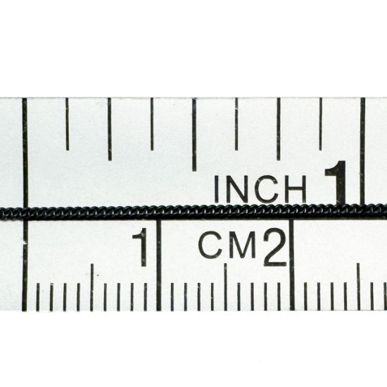 Wholesale Oxidized 925 Sterling Silver Tiny Curb Chain - Unfinished Bulk Chain (sold per foot)