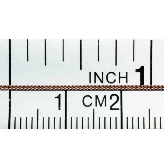 Wholesale Rose Gold Over 925 Sterling Silver 0.8mm Tiny Curb Chain - Unfinished Bulk Chains (sold per foot)