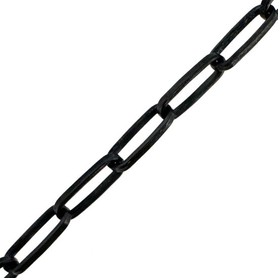 Wholesale Oxidized Sterling Silver Bulk Chain - 6.2x2.5mm Rectangle Long Box Chain (sold per foot)