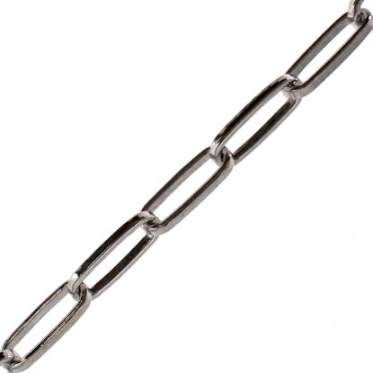 Wholesale Rhodium Over 925 Sterling Silver 6.2x2.5mm Rectangle Long Box Chain - Unfinished Bulk Chain (sold per foot)