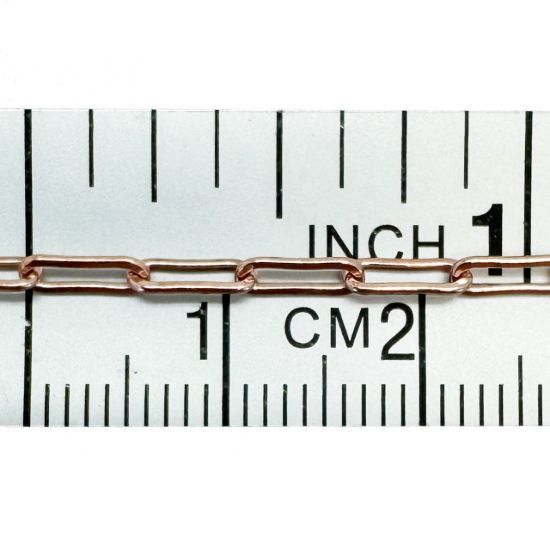 Wholesale 1/20 14K Rose Gold Filled 2.5mmx6.5mm Long Box Chain - (Sold per foot) 