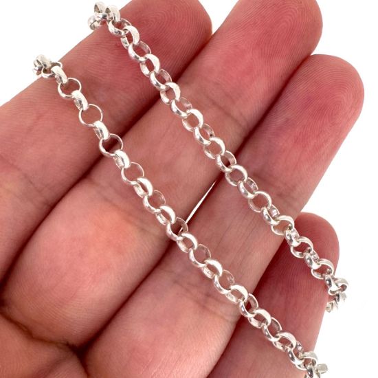 Wholesale 925 Sterling Silver Rolo Chain By the foot; Wholesale Unfinished Jewelry Chains