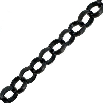 Wholesale Oxidized 925 Sterling Silver Bulk Chain - 3.5 mm Rolo Chain (sold per foot)