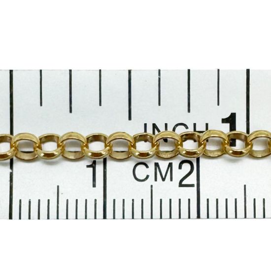 Wholesale Gold over 925 Sterling Silver Bulk Chain - 3.5mm Rolo Chain (sold per foot)