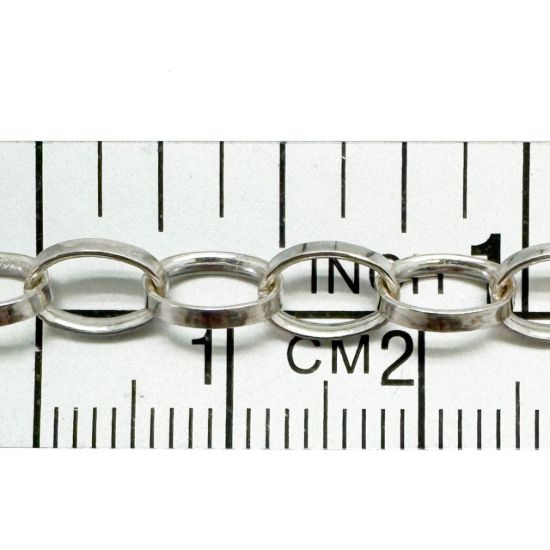 Wholesale 925 Sterling Silver 5x7mm Chunky Oval Rolo Chain; Wholesale Unfinished Chains