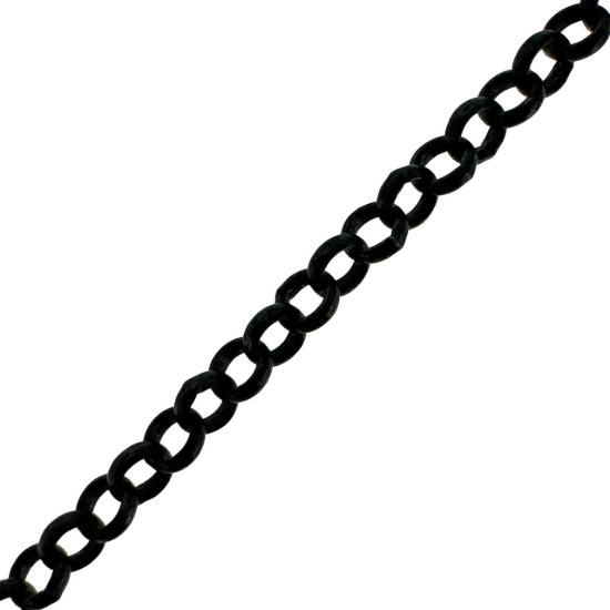 Wholesale Oxidized Sterling Silver Bulk Chain - 2mm Rolo Chain (sold per foot)