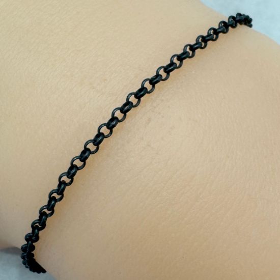 Wholesale Oxidized Sterling Silver Bulk Chain - 2mm Rolo Chain (sold per foot)