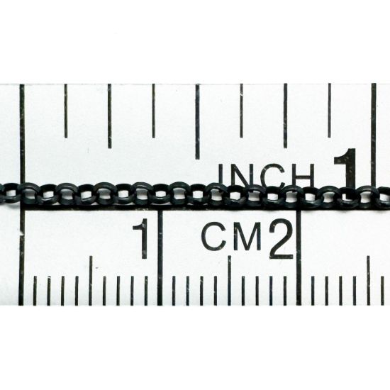 Wholesale Oxidized Sterling Silver Bulk Chain - 2mm Rolo Chain (sold per foot)