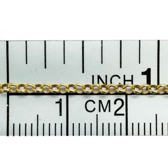Wholesale 22k Gold Over 925 Sterling Silver 2mm Rolo Chain - Bulk Unfinished (sold per foot)