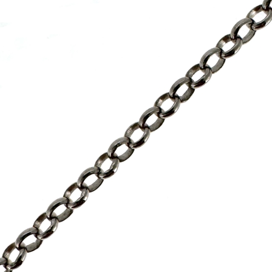 Wholesale Rhodium Over 925 Sterling Silver Bulk Chain - 2mm Rolo Chain (sold per foot)