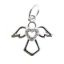 Wholesale 925 Sterling Silver Angel Charm with CZ Heart - 12mm (sold per piece)