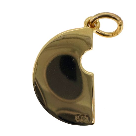 Wholesale Gold Over 925 Sterling Silver Enamel Watermelon Charm - 10x16.5mm (sold per piece)