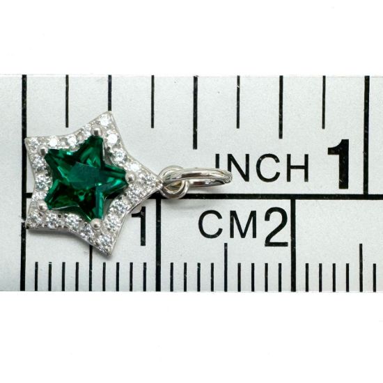 Wholesale 925 Sterling Silver Star Charm With CZ Stones - 10mm (sold per piece)