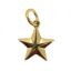 Wholesale Gold Over 925 Sterling Silver 3D Star Charm - 9mm (sold per piece)