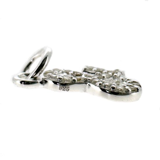 Wholesale 925 Sterling Silver Tiny Ampersand Charm with CZ Stones - 8.5mm (sold per piece)