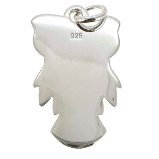 Wholesale 925 Sterling Silver Textured Owl Charm - 20.5mm (sold per piece)