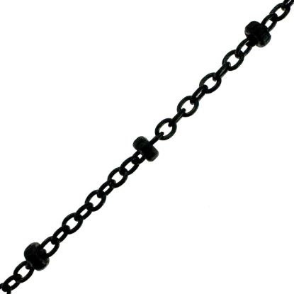 Wholesale Oxidized 925 Sterling Silver Bulk Chain - 1.8mm Ball Satellite Chain (Sold per foot)
