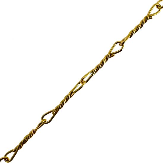 Wholesale Gold Over Sterling Silver Fancy Twisted Link Chain, Unfinished Bulk Chain - 7mm (sold per foot)