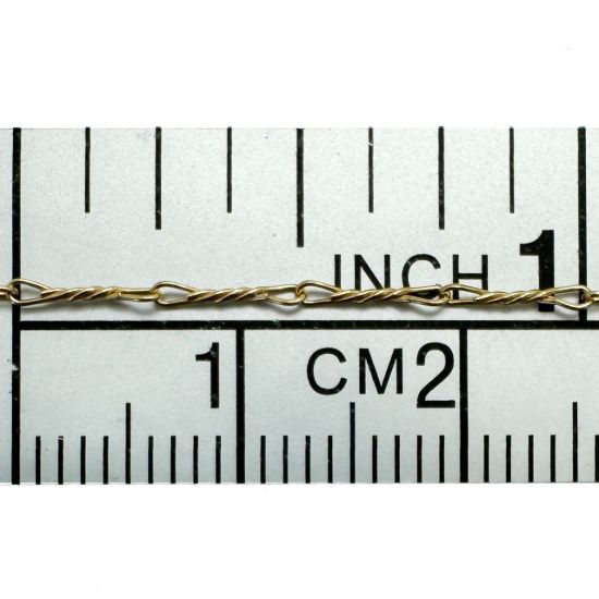 Wholesale Gold Over Sterling Silver Fancy Twisted Link Chain, Unfinished Bulk Chain - 7mm (sold per foot)