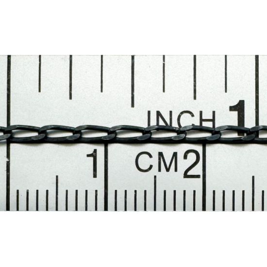 Wholesale Oxidized 925 Silver Silver Unfinished Bulk Chain - 2x4mm Diamond Cut Curb Chain - (sold per foot)