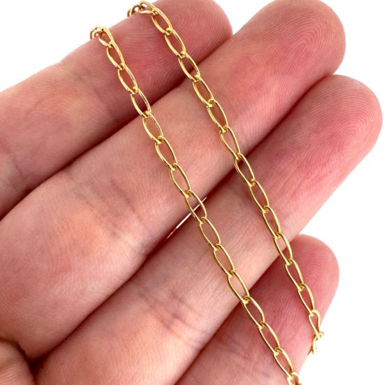Wholesale 1/20 14k Gold Filled Unfinished Bulk Chain - Diamond Cut Curb Chain 5x2mm - (sold per foot)