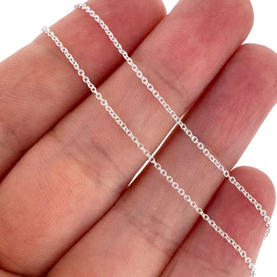 Wholesale 925 Sterling Silver 1mm Tiny Plain Cable Chain; Wolesale Unfinished Bulk Chains by the foot