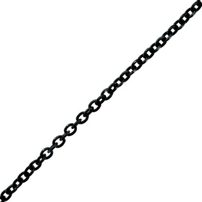 Wholesale Oxidized 925 Sterling Silver Tiny Plain Cable Chain - Unfinished Bulk Chain (sold per foot)