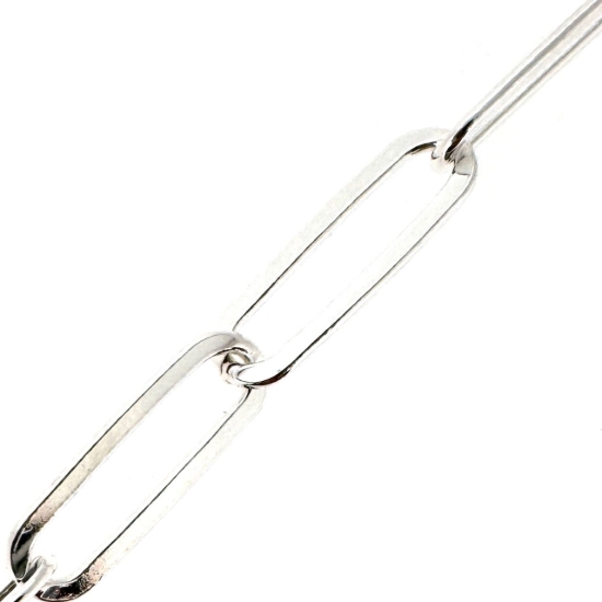 Wholesale 925 Sterling Silver 10x3mm Paperclip Chain - Unfinished Bulk Chain - (sold per foot) 
